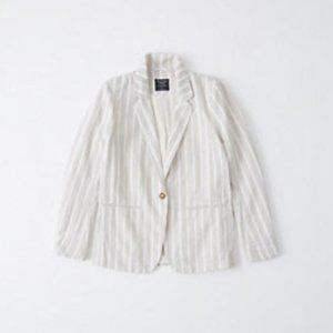 Abercrombie Striped Linen Blazer